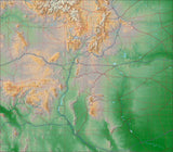 USA State Relief and Vector Map Package of New Mexico - Photoshop JPEG and Illustrator EPS