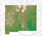 USA State Relief and Vector Map Package of New Mexico - Photoshop JPEG and Illustrator EPS
