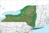 USA State Relief and Vector Map Package of New York - Photoshop JPEG and Illustrator EPS