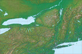 USA State Relief and Vector Map Package of New York - Photoshop JPEG and Illustrator EPS