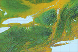 USA State Relief and Vector Map Package of New York - Photoshop JPEG and Illustrator EPS