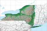 USA State Relief and Vector Map Package of New York - Photoshop JPEG and Illustrator EPS