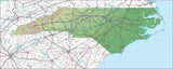 USA State Relief and Vector Map Package of North Carolina - Photoshop JPEG and Illustrator EPS