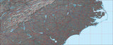 USA State Relief and Vector Map Package of North Carolina - Photoshop JPEG and Illustrator EPS