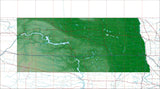USA State Relief and Vector Map Package of North Dakota - Photoshop JPEG and Illustrator EPS