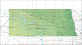 USA State Relief and Vector Map Package of North Dakota - Photoshop JPEG and Illustrator EPS