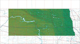 USA State Relief and Vector Map Package of North Dakota - Photoshop JPEG and Illustrator EPS