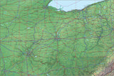 USA State Relief and Vector Map Package of Ohio - Photoshop JPEG and Illustrator EPS