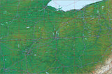 USA State Relief and Vector Map Package of Ohio - Photoshop JPEG and Illustrator EPS