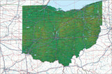 USA State Relief and Vector Map Package of Ohio - Photoshop JPEG and Illustrator EPS