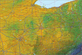 USA State Relief and Vector Map Package of Ohio - Photoshop JPEG and Illustrator EPS