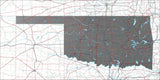 USA State Relief and Vector Map Package of Oklahoma - Photoshop JPEG and Illustrator EPS