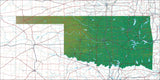 USA State Relief and Vector Map Package of Oklahoma - Photoshop JPEG and Illustrator EPS