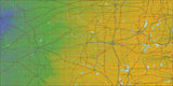 USA State Relief and Vector Map Package of Oklahoma - Photoshop JPEG and Illustrator EPS
