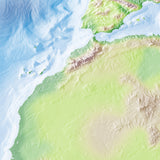 Mountain High Map # 101 africa high contrast relief featuring land vegetation