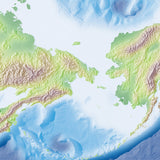 Mountain High Map # 608 arctic 180 high contrast relief featuring land vegetation
