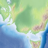 Mountain High Map # 402 australia high contrast relief featuring land vegetation