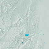 Mountain High Map # 521 england central low contrast colorized relief basd on political outline