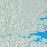 Mountain High Map # 517 england seast low contrast colorized relief basd on political outline