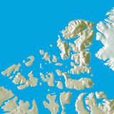 Mountain High Map # 202 canada low contrast colorized relief basd on political outline