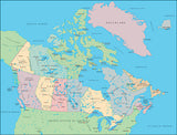 Mountain High Map # 202 canada illustrator geopolitical view