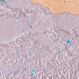 Mountain High Map # 304 central asia low contrast colorized relief basd on political outline