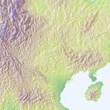 Mountain High Map # 312 china extended high contrast relief featuring land vegetation