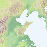 Mountain High Map # 305 china high contrast relief featuring land vegetation