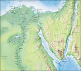 Mountain High Map #103 nile delta photoshop low contrast relief map with close up detail