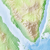 Mountain High Map # 103 nile delta high contrast relief featuring land vegetation