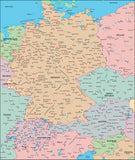 Mountain High Map # 512 germany illustrator geopolitical view