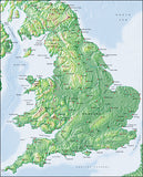 Mountain High Map #516 england photoshop low contrast relief map with close up detail