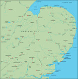 Mountain High Map # 522 england east illustrator geopolitical view