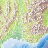 Mountain High Map # 505 france high contrast relief featuring land vegetation