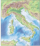Mountain High Map #506 italy photoshop low contrast relief map with close up detail