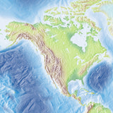 Mountain High Map # 604 world gall high contrast relief featuring land vegetation