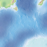 Mountain High Map # 612 antarctic 180 high contrast relief featuring land vegetation
