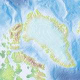 Mountain High Map # 609 arctic 90w high contrast relief featuring land vegetation