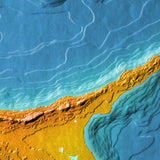 Mountain High Map # 509 cyprus low contrast relief based on land and seafloor elevation