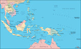 Mountain High Map # 309 indonesia illustrator geopolitical view