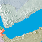 Mountain High Map # 104 ethiopia low contrast colorized relief basd on political outline