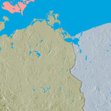 Mountain High Map # 512 germany low contrast colorized relief basd on political outline