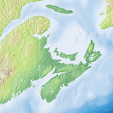 Mountain High Map # 209 usa neast high contrast relief featuring land vegetation