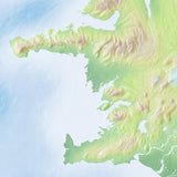 Mountain High Map # 511 iceland high contrast relief featuring land vegetation