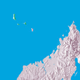 Mountain High Map # 107 madagascar low contrast colorized relief basd on political outline