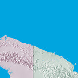 Mountain High Map # 404 new guinea low contrast colorized relief basd on political outline