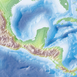 Mountain High Map # 201 north america high contrast relief featuring land vegetation