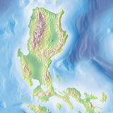 Mountain High Map # 307 philippines high contrast relief featuring land vegetation