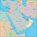 Mountain High Map # 302 saudi arabia illustrator geopolitical view