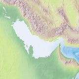 Mountain High Map # 302 saudi arabia high contrast relief featuring land vegetation